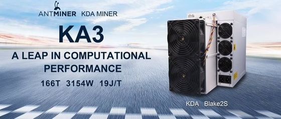 166T Hashrate Mini Bitmain Antminer KA3 3154W 19J/T KDA Algorithm