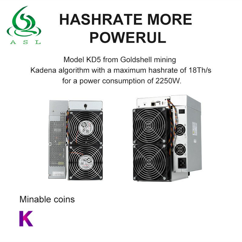 12KGS Goldshell KD5 18TH/S 2250W Kadena Miner
